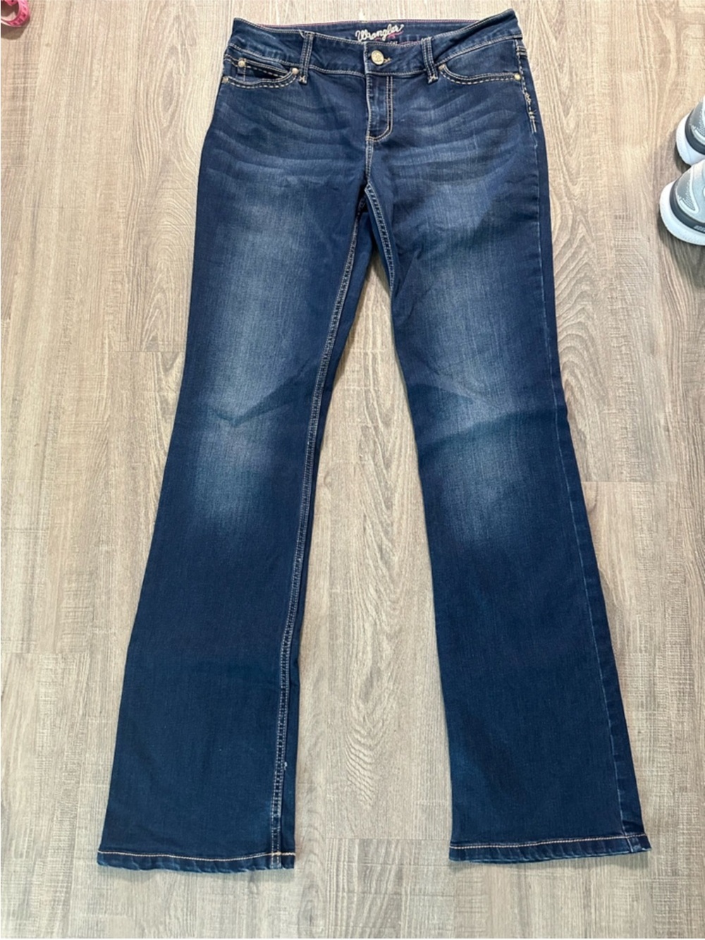 Wrangler Women's Dark Blue Wide Leg Jeans